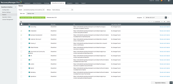 Backup SharePoint & OneDrive w Recovery Manager Plus
