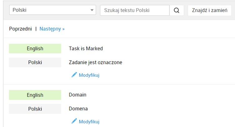 Tłumaczenie nazw pól w ServiceDesk Plus